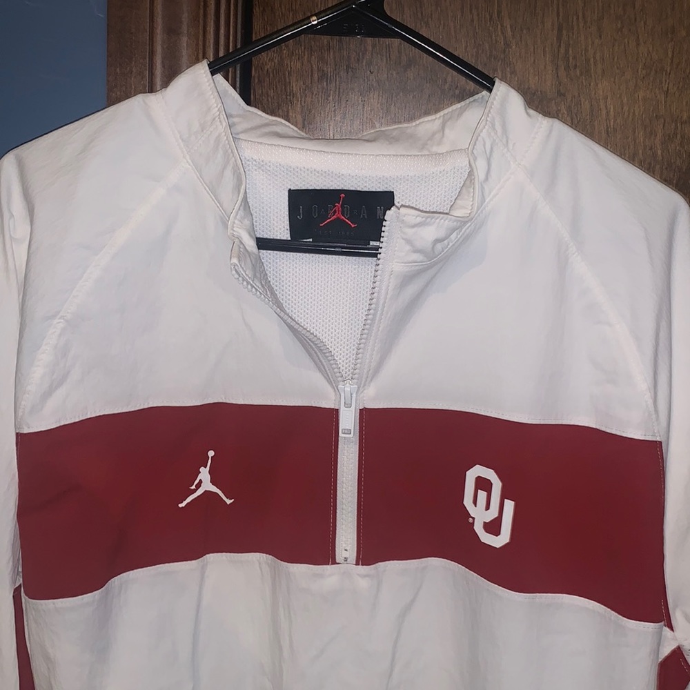 OU Sooner Air Jordan 1/4 Zip Windbreaker Jacket